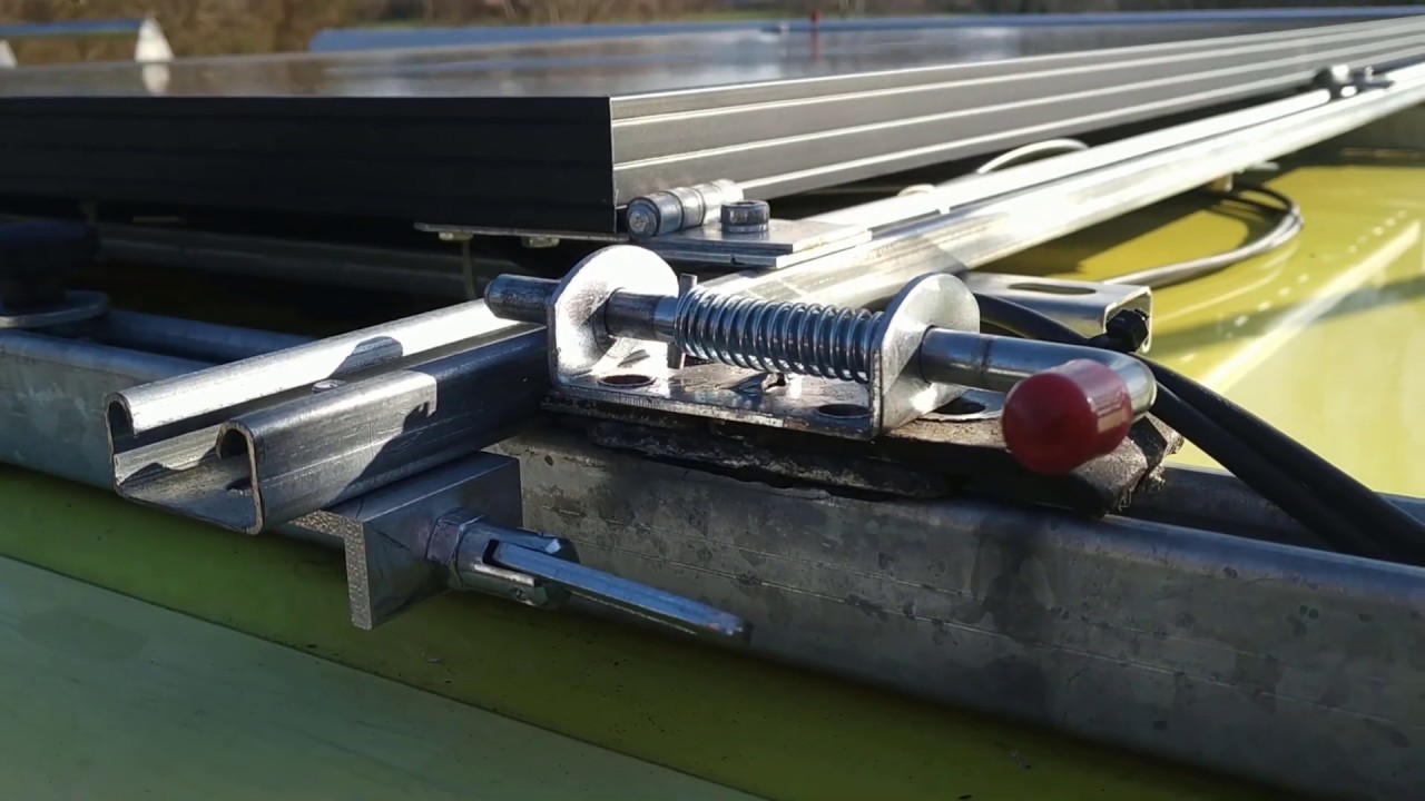 Camper Van tilting solar panel mkII - two way tilt.