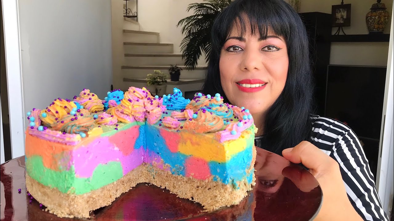 🌈ASMR CHEESECAKE DE UNICORNIO🌈
