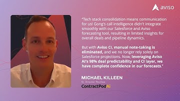 Gong vs. Aviso Conversation Intelligence | Tech Stack Integration | ContractPodAi Success Story