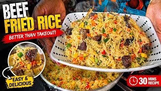 THIS IS HOW TO MAKE BEEF FRIED RICE LIKE A PRO | BEEF FRIED RICE RECIPE STEP BY STEP