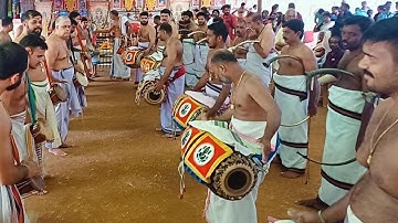 പാമ്പാടി പഞ്ചവാദ്യം :- പതികാലം മദള താളവട്ടം&തീര് - സദനം ഭരതരാജൻ & പാർട്ടി  #kshethramelangal