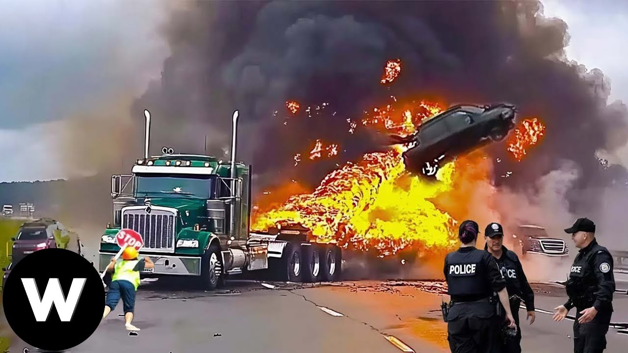 Подборка крайне опасных аварий грузовиков (2025) — вы не пожалеете, если посмотрите