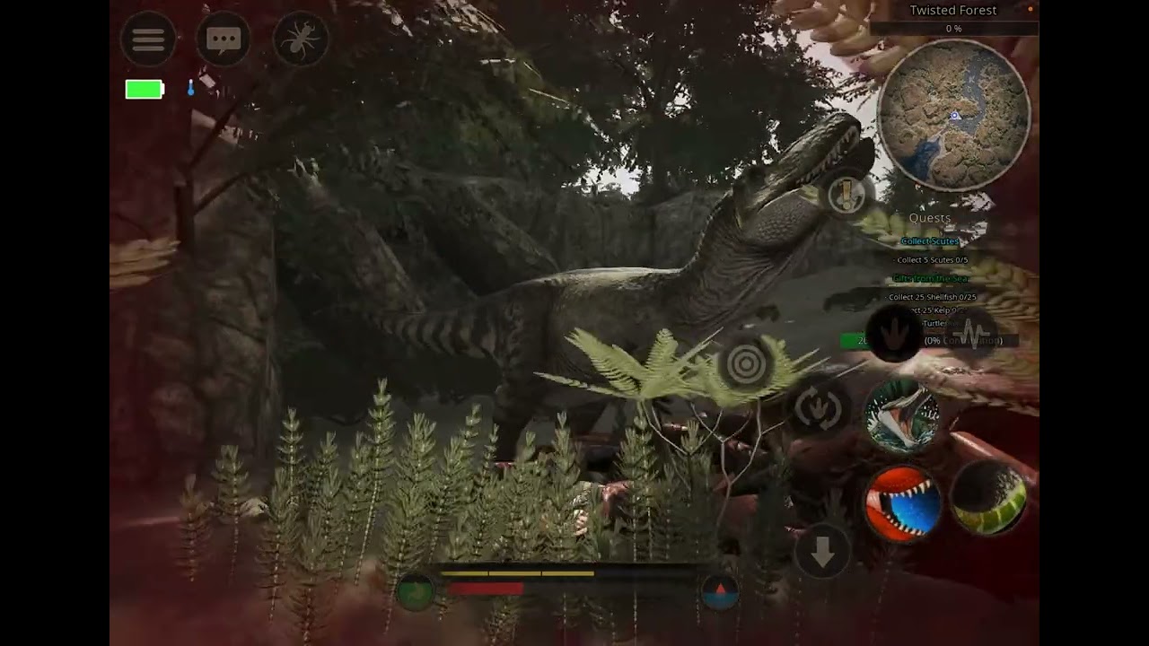 growing and fighting as a T-Rex in path of titans with my friend Paradinosaur