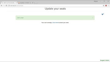 Ecommerce website project in php and mysql: Clear cart items part 7