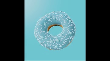 Blue Donut - Blender 3.3 - Geometry Nodes #shorts #blender #3d #cgi #donuts