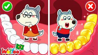 NOVO: Rich vs Broke: Qual Dente Escolher? 😱 O Dente de Diamante é o Melhor?| Wolfoo em Português