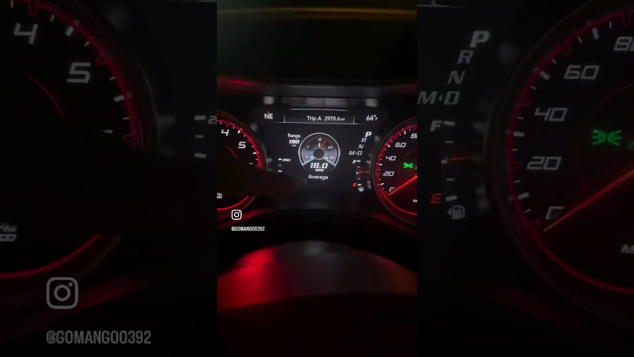 Расход топлива Dodge Charger Scatpack в 300-мильной поездке 