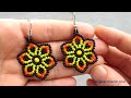 BONCUKTAN KOLAY ÇİÇEK KÜPE YAPIMI / EASY FLOWER EARRINGS MADE FROM BEADS