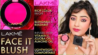 Lakme Face It blush (Peppy peach)/Lightweight powder blush Buildable & Blendable Rich Color payoff