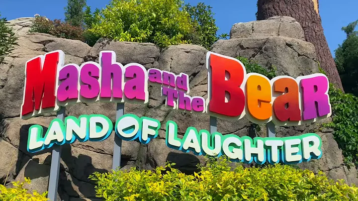 Katy and Max are looking for Masha in an amusement park the Land of Legends