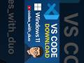 Visual code download just 14 second #shorts #youtubeshorts #shortsfeed