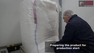 Emptying area at the top floor at FIPROS NUtrition