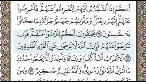 سورة التوبة الصفحة 202 الشيخ محمد صديق المنشاوي