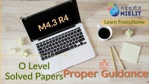 ICT Resource M4.3-R4 January 2011 Solved Question Paper||Learn From Home || Proper Guidance