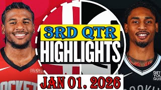 Brooklyn Nets Vs Houston Rockets 3Rd Qtr Dec 01.2026 Highlights Nba Hightlight