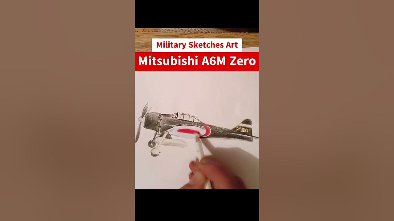Mitsubishi A6M Zero Sketch - YouTube