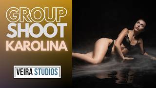 Behind the scenes of a watery group photo shoot with Karolina