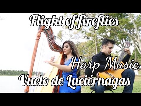 Harp Music Relaxation Vuelo de Luciérnagas - Dina Celeste & Gaby Portillo