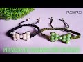 pulseras de nudo macrame con cristales