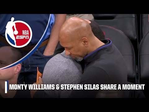 Monty williams consoles stephen silas after the loss of his father