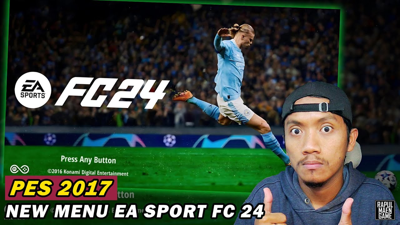 PES 2017 NEW MENU EA FC SPORT 24 by YOSFX - PES 2017 PC GAMEPLAY - YouTube