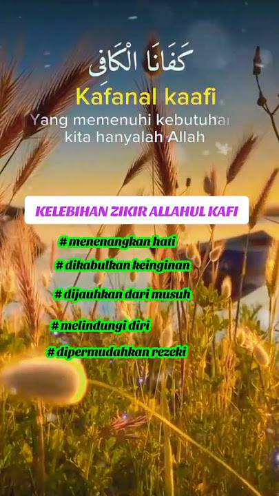 ALLAHHUL KAFI #zikirharian #allahulkafi #cukuplahallahbagiku