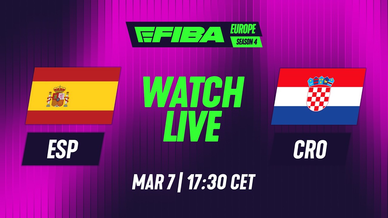 SPAIN vs CROATIA | QUARTER FINAL 3 | Clean Feed | eFIBA Europe S4