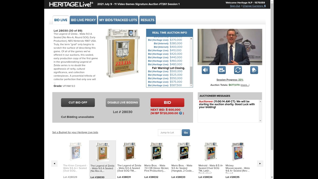 Legend of Zelda' auction sets bar for the most expensive video game at  $870,000 | Mashable