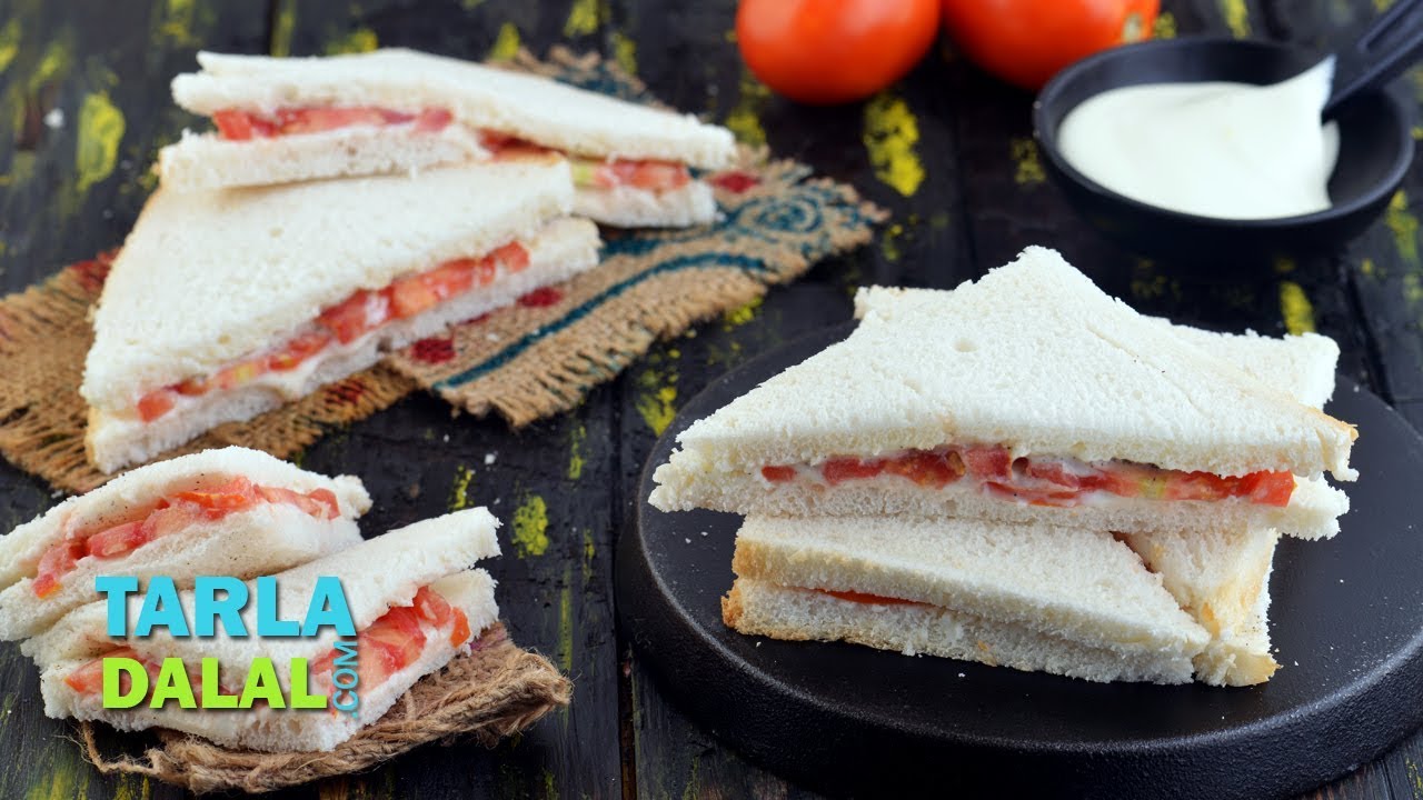 Tomato Cheese Sandwich, Kids Afterschool Recipe by Tarla Dalal