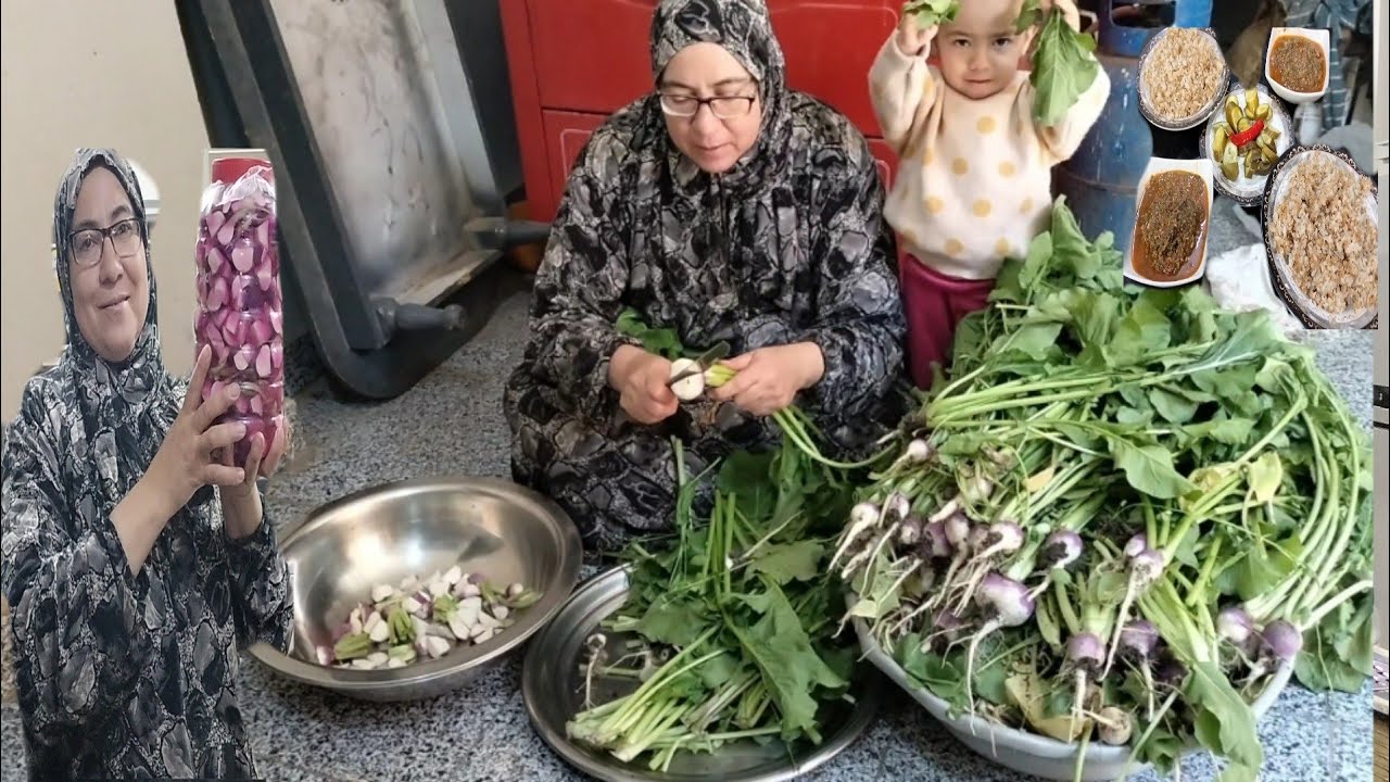 الشتاء هل علينا بخيرو ☝️اللفت المقرمش وسر لونه الوردي والاكله اللى عملتها ماكلوهاش 🥲 أخرت الدلع