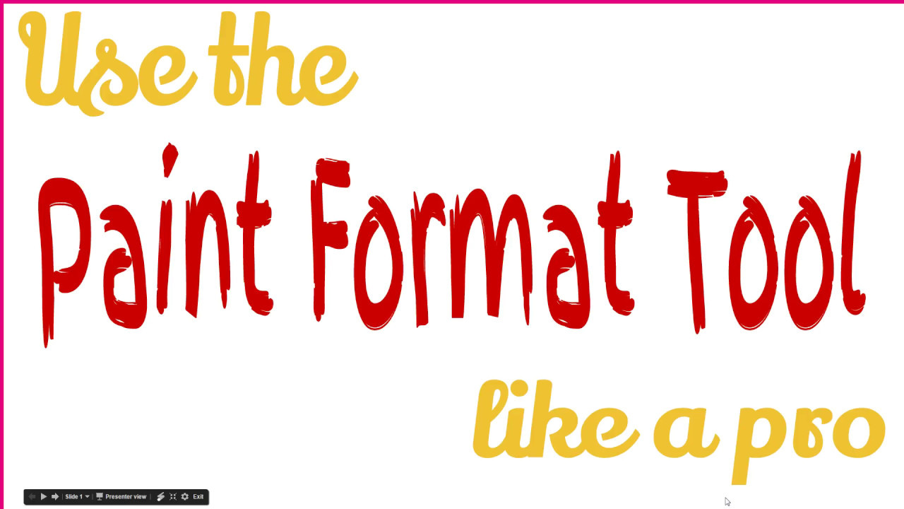 paint format tool in google youtube paint format in google docs