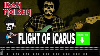 Video thumbnail of "【IRON MAIDEN】[ Flight Of Icarus ] cover by Cesar | LESSON | BASS TAB"