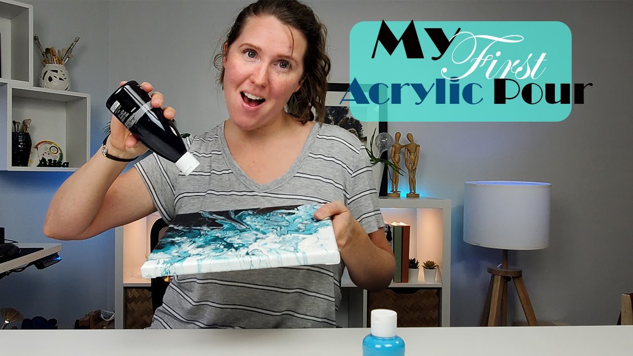 Acrylic Paint Pouring for the First Time - YouTube
