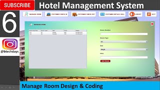 Celebrity 6. Hotel Management System in java - Manage Room Page (JFrame, Mysql Database, Netbeans IDE) Profile