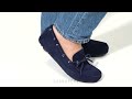 マノヴィエ トスカーネ MANOVIE TOSCANE ドライビングシューズ LACCIO ネイビー スエード モカシン レディース