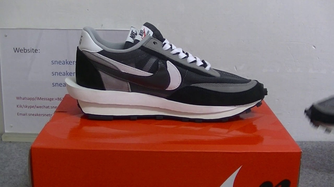 Sacai x Nike LDV Waffle Daybreak Dark Grey Black White
