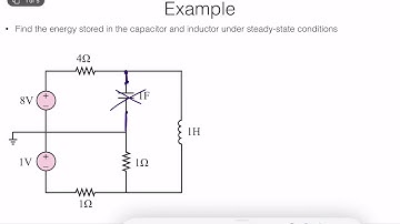 Electrical Circuits - Example Problem on Energy Storage Elements at DC Steady State Conditions