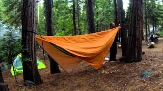 Hammock & Tarp setup time lapse - KOTP - Motocamping