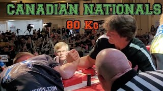 Canadian National Armwrestling Championships, Youth 80 kg