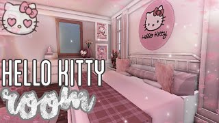 Teenage Hello Kitty Bedroom Bloxburg Speedbuild & Tour || melendezz