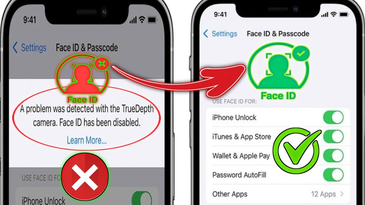 Cách khắc phục sự cố Face ID không hoạt động(2025) | Sửa lỗi Face ID ...