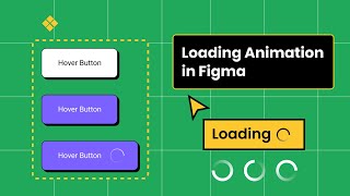 Loading Animation in Figma: interactive components with a simple clockwise loader and hover button.