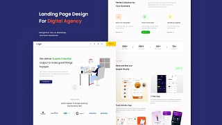 Landing Page, Full Design For Digital Agency Using Html, Css, Js, Bootstrap