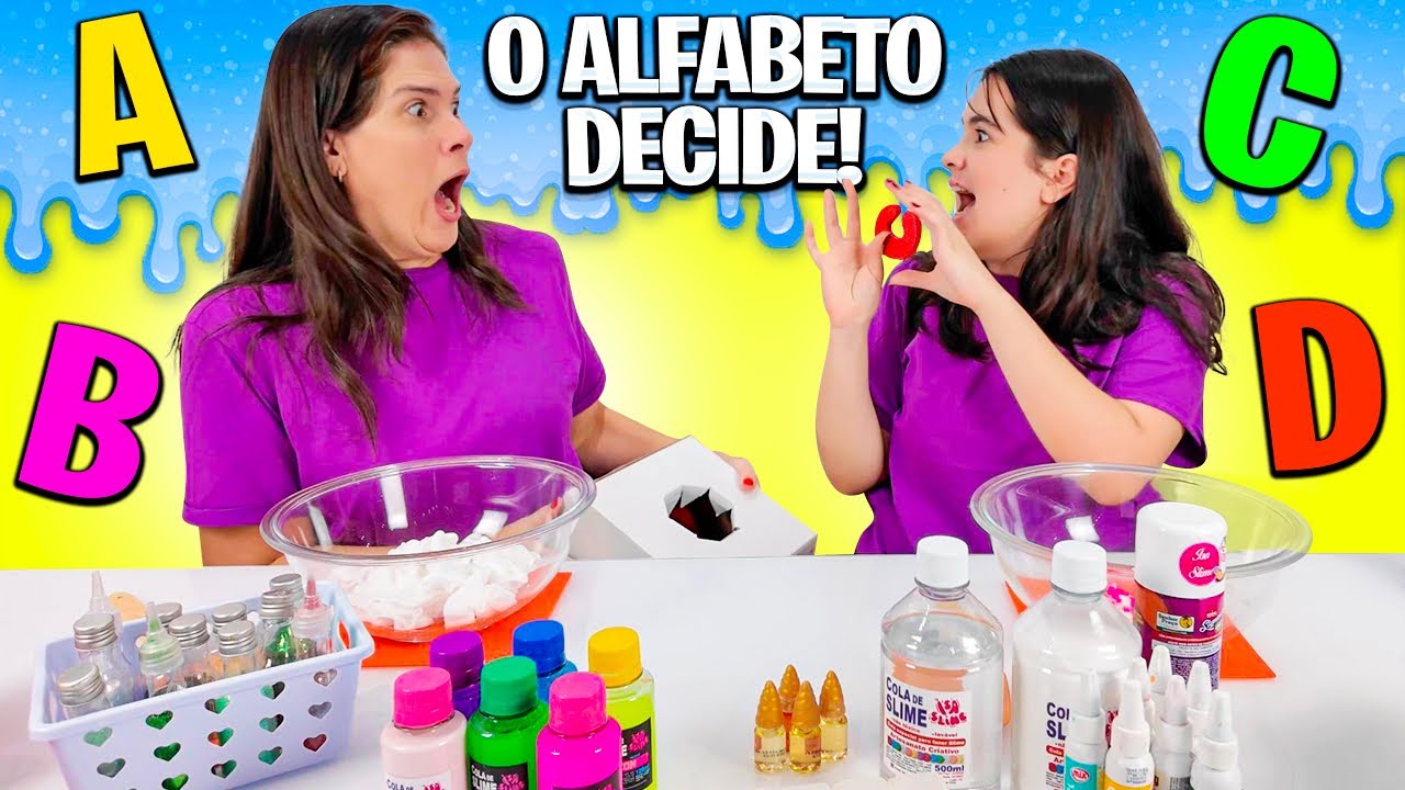 O ALFABETO DECIDIU A NOSSA SLIME!
