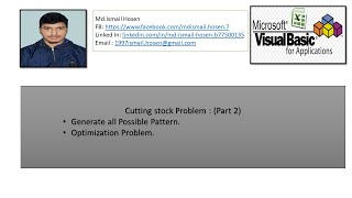 Cutting Stock Problem Pattern Generation