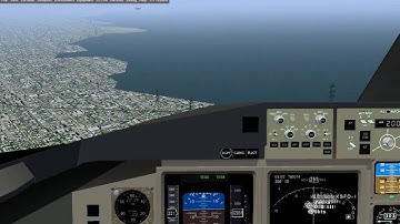 FlightGear: Boeing 777 Take off & Landing