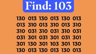 Find: 103 / In 7 Seconds