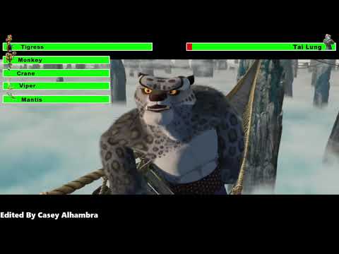 Furious Five vs. Tai Lung with healthbars (Birthday Special)