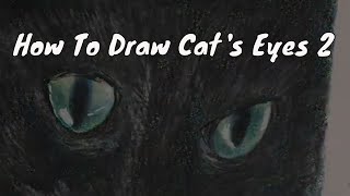 How To Draw Cat Eyes With Coloured Pencil