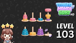Tower of Hanoi Sort Level 103 Solution Walkthrough